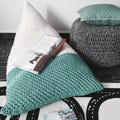 Knitted Bean Bag Chair, Comfy Floor Seat Kids Lounger, Modern Interior Decor