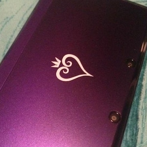 Mini Kingdom Hearts Logo Vinyl Decal - Kingdom Hearts - Vinyl Decal, Gamer Gift, Car Decal, Wall Decal, Nerdy, Geeky, Video Gaming Gift