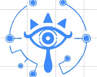 Sheikah Eye Vinyl Decal - Legend of Zelda - Vinyl Decal, Gamer Gift, Car Decal, Wall Decal, Nerdy, Geeky, Sticker, Video Gaming Gift
