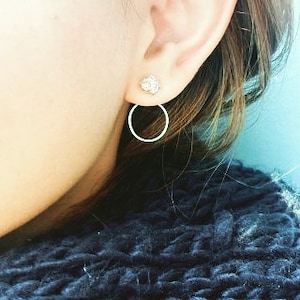 国内発送【TATIANA】(Silver925) Glow Pretzel Heart Ear Jacket Designer fashion, Seoul-fully created | W Concept
