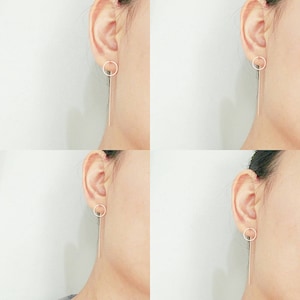 Circle Earrings, Silver Earjackets // Ear Jacket Rose Gold Ear Jacket Earrings Ear Jacket Sterling Silver Ear Jacket Gold
