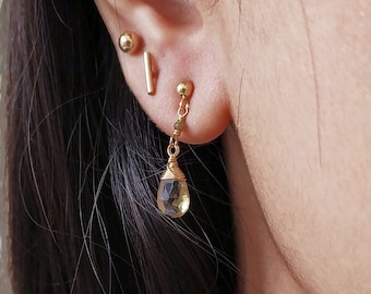 Tiny Gemstone Earrings / Dangle Earrings Jewelry / Tiny Tear Drop Earrings / Gemstone Earrings / Birthstone Earrings / Gift For Her