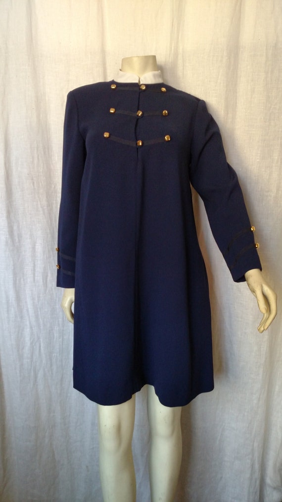Vintage 80s Parisian Sailor Dress