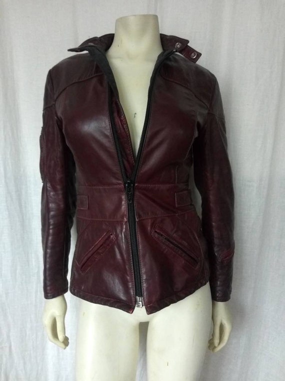 70s Oxblood Moto Jacket