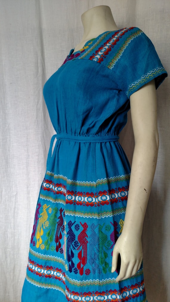 70s Tribal Embroidered Dress