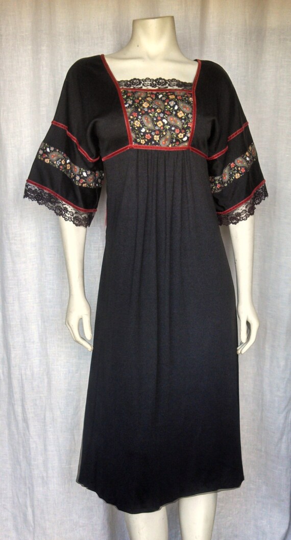 60s Paisley Empire Dress