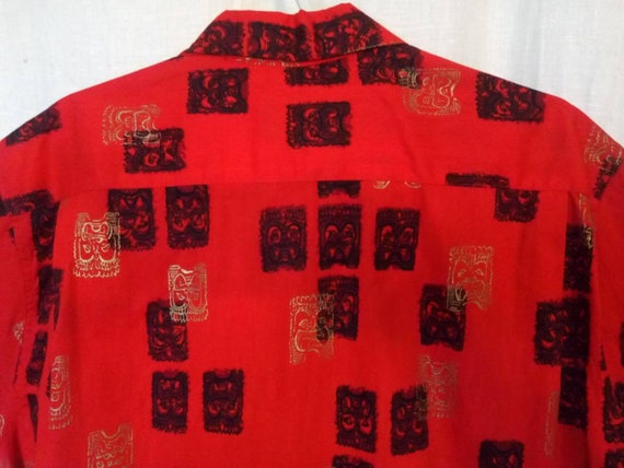 1950s Floating Tiki Aloha Shirt