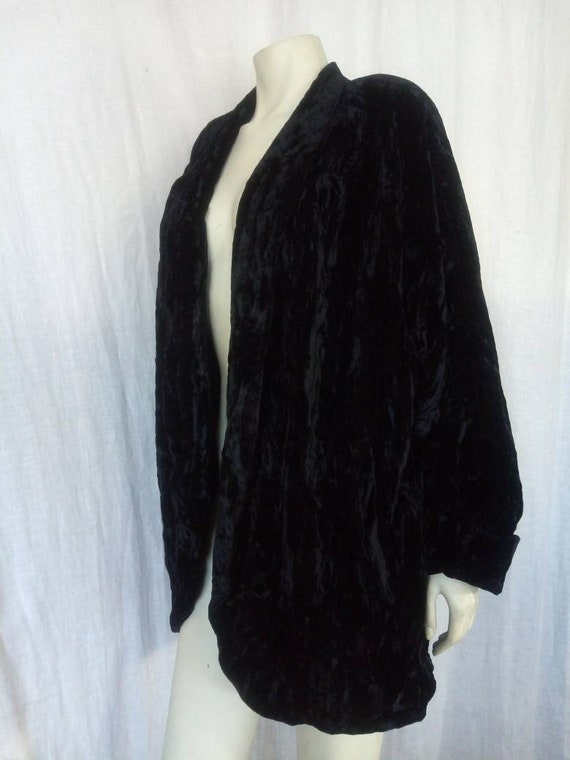 80s Crushed Velvet Gothic Coat