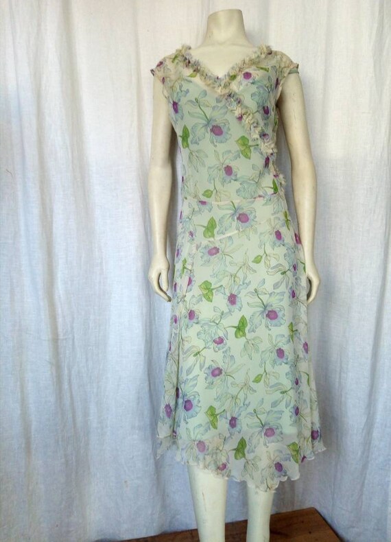 90s Bayou Beauty Silk Dress | Etsy