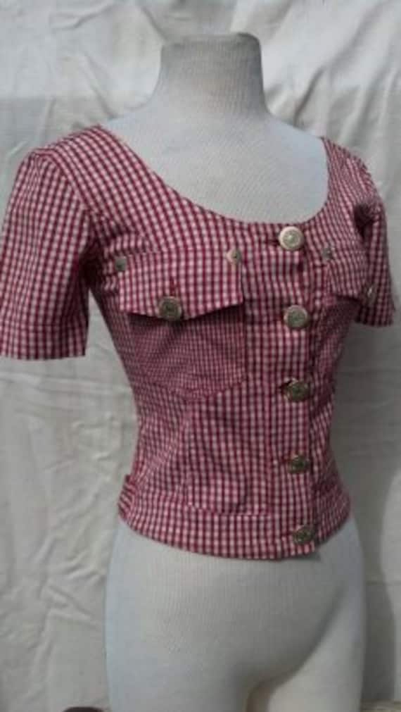 90's Moschino Pin-up Gingham Top