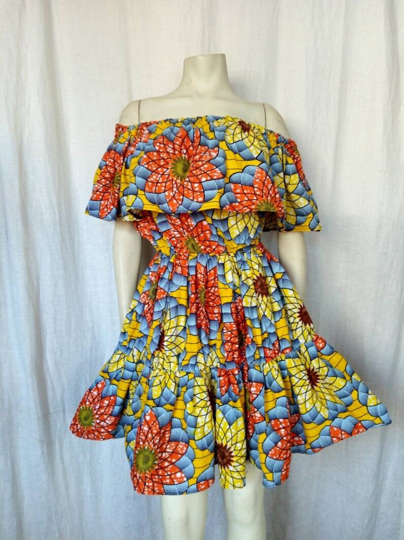 80s Caribbean Dancehall Dress Etsy