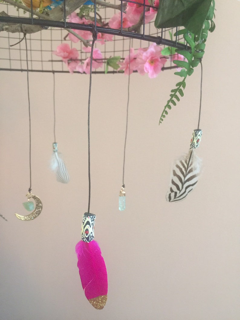 Kronleuchter Vogelkäfig Und Lampe Boho Pflanzenblumen