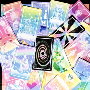 Cartes uniques de The Prism Tarot Brilliant Cut