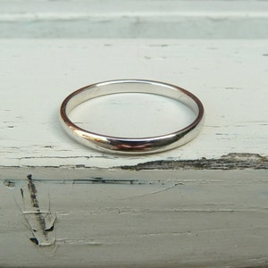 9ct white gold wedding band, 2mm white gold wedding ring