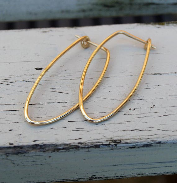 Recycled gold sale hoop earrings