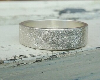 6mm silver wedding band, 6mm silver wedding ring
