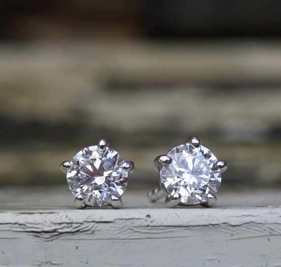 Courtney Lab Grown Diamond Earrings, Halo, 0.70 Carat, 14K White Gold –  Best Brilliance