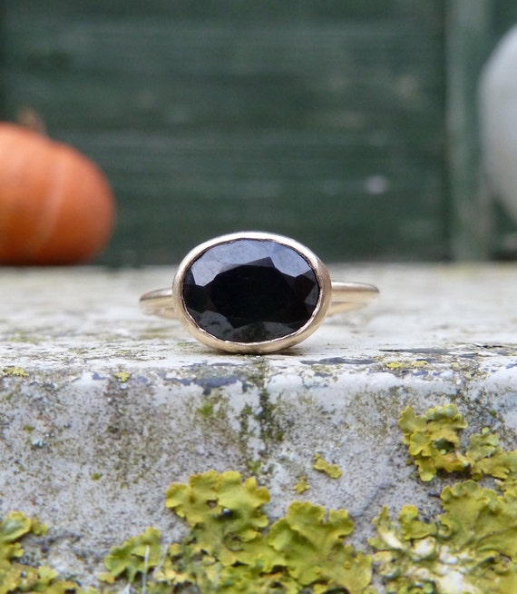 Buy Pear Shaped Black Sapphire Engagement Ring Set Vintage Black Diamond  Onyx Diamond Band Unique Bridal Art Deco Promise Anniversary Ring Online in  India - Etsy