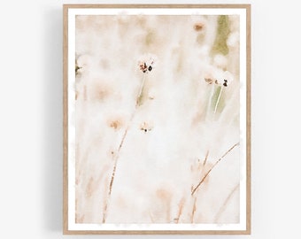 Neutral Flowers Botanical Wall Art Digital Printable Floral Print Modern Farmhouse Rustic Boho Shabby Chic Decor 5x7 8x10 11x14 16x20 18x24