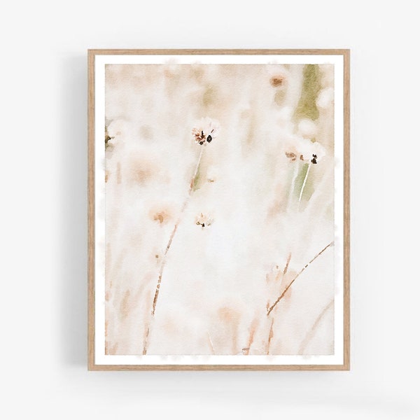 Neutral Flowers Botanical Wall Art Digital Printable Floral Print Modern Farmhouse Rustic Boho Shabby Chic Decor 5x7 8x10 11x14 16x20 18x24