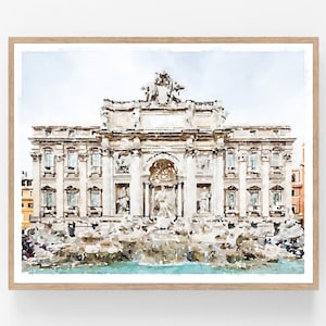 Paint by Number WITH FRAME Fountain Di Trevi Rome, Diy Painting Kit on  Canvas, Paint by Number Kit Adult 