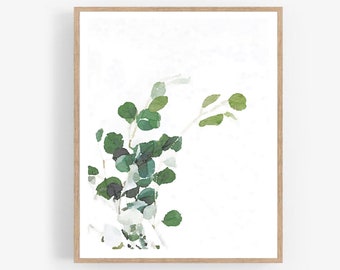 Eucalyptus Leaves Watercolor Wall Art, Printable Digital Download, Botanical Print, Poster, Photography, Spa, 5x7, 8x10, 11x14, 16x20, 18x24