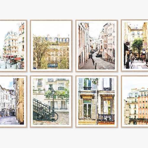 Europe Gallery Wall Set of 8 Printable Decor European Travel Etsy