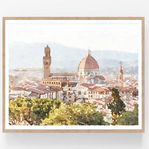 Florence Art Italië schilderij digitale download afdrukbare, Italiaans decor, Europese muurkunst, reizen kunst Europa print 5 x 7 8 x 10 11 x 14 16 x 20 18 x 24