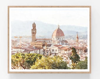 Florenz Kunst Italien Malerei digitaler Download druckbare, italienisches Dekor, europäische Wandkunst, Reise-Kunst-Europa Druck 5 x 7 8 x 10 11 x 14 16 x 20 18 x 24