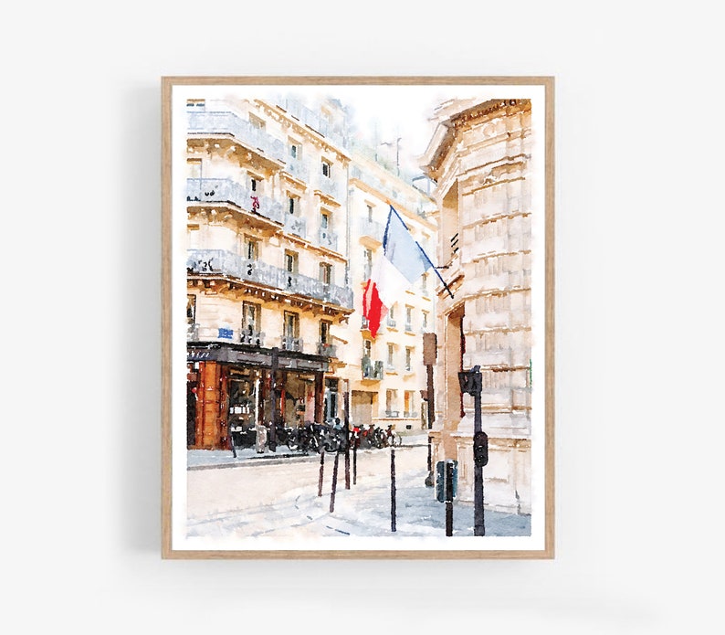 European Wall Art Gallery Set of 3 Prints Download Watercolor Etsy