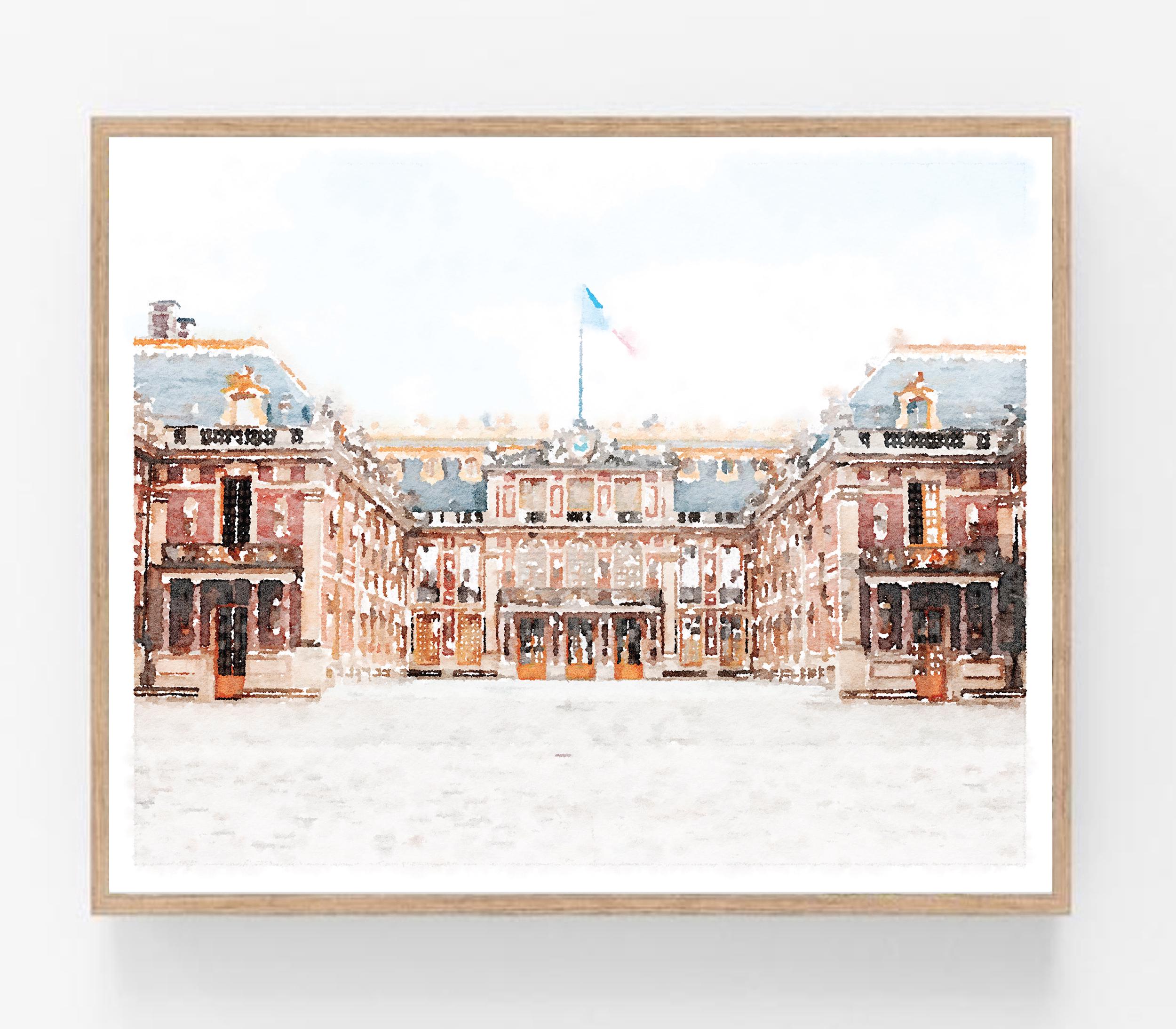 Palace of Versailles France Wall Art Watercolor Print Digital