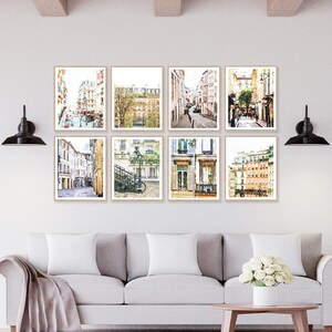 Paris France Provence Avignon Neutral Watercolor Gallery Wall Art Prints Set of 8 Digital Printable Buildings Street French Decor 8x10 11x14
