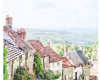イギリス ウエストゲート・カンタベリー アート 絵画 ヴィンテージ 絵画 イギリス 風景画(街並み) カンタベリーウエストゲート