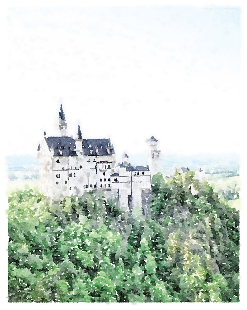 Download Neuschwanstein Castle Germany Watercolor Wall Art Digital Download Bavaria Neutral Print Photography Painting 5x7 11x14 8x10 16x20 18x24 Art Collectibles Prints Kromasol Com