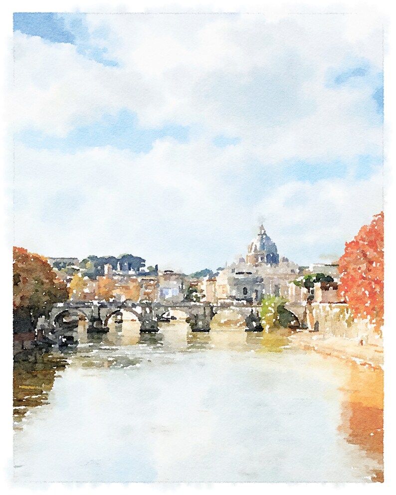 European Wall Art Gallery Set of 3 Prints Download Watercolor Etsy