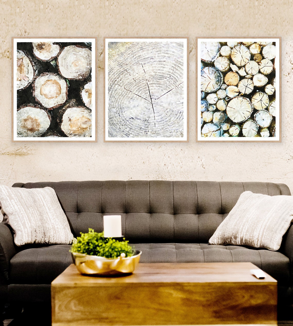 Abstract Nature Inspired Gallery Set of 3 Prints Download Etsy