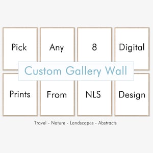Custom Gallery Wall, Pick Any 8 Digital Download Prints, Printable Watercolor Wall Art Print Set, Bestseller 5x7, 8x10, 11x14, 16x20, 18x24