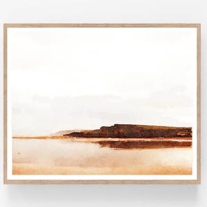 Abstrakte Landschaft Malerei Gedämpft Erdton Dekor Aquarell Druck Neutral Moderne Wand Kunst Digital Printable 5 x 7, 8 x 10, 11 x 14, 16 x 20, 18 x 24