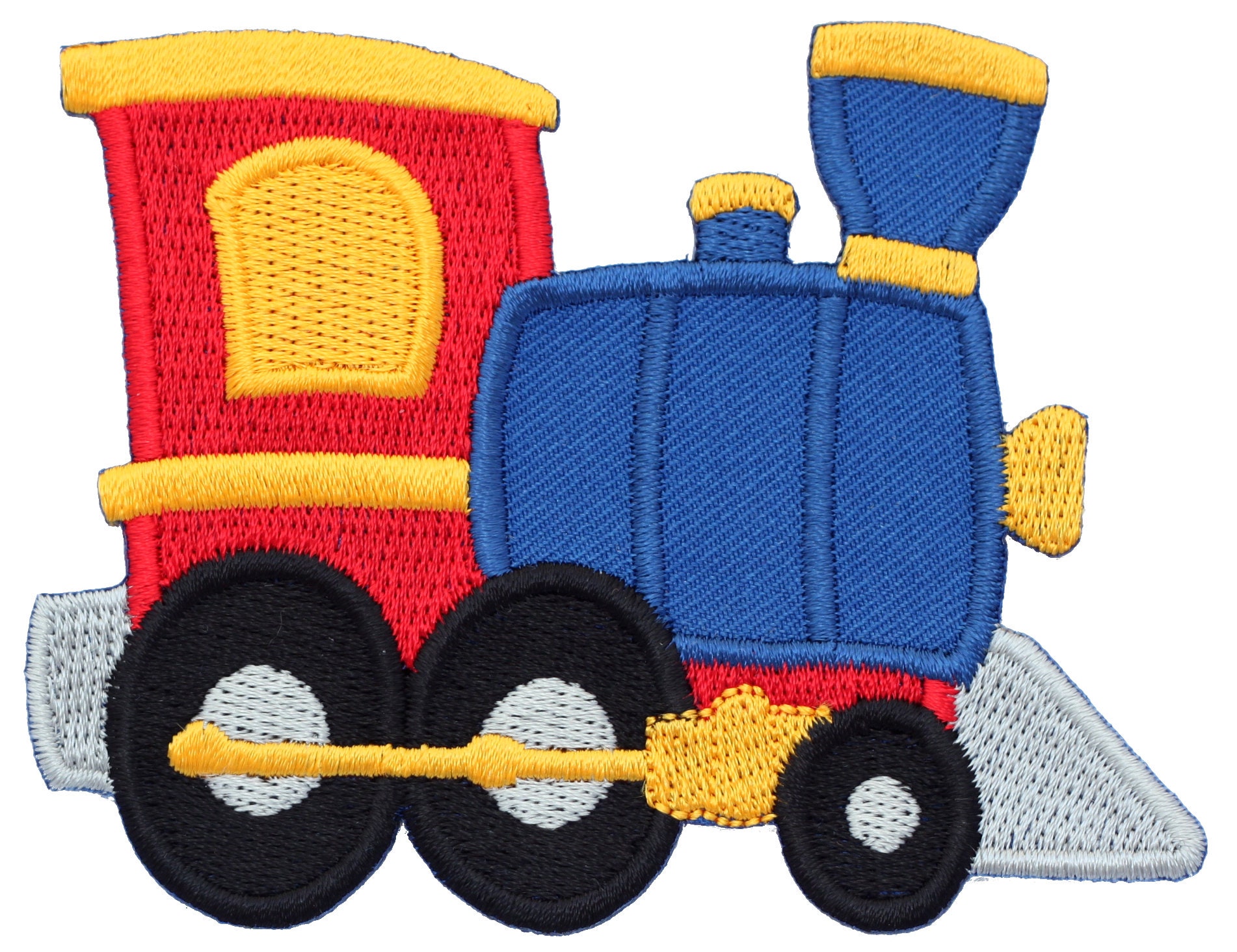 Train Patch Iron On or Sew On Embroidered Applique for clothing / kid…