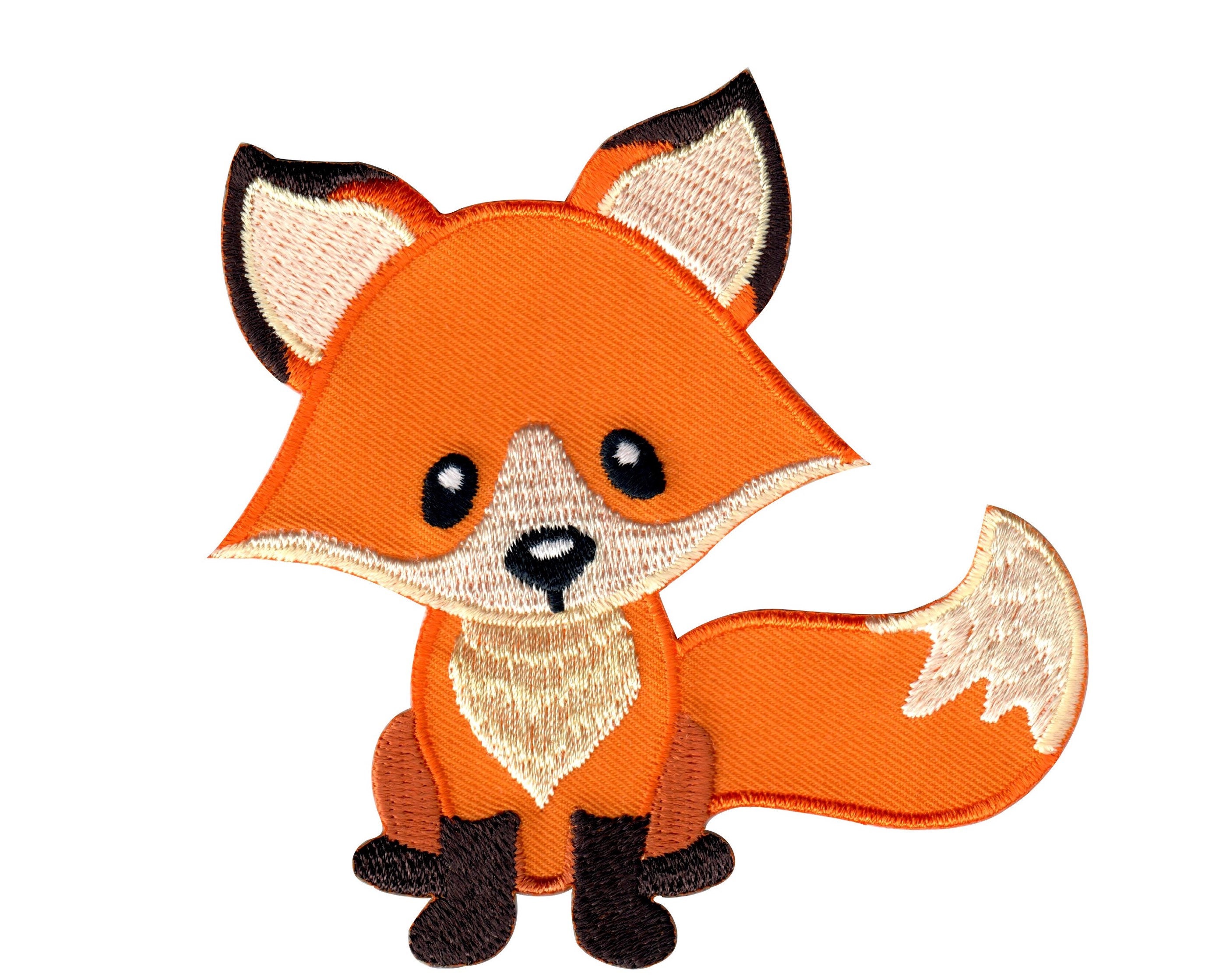 Fox Iron On Patch Embroidered Applique - Kids / Baby