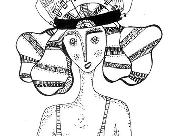 BIOFEEDBACK, Black and white print, Archival paper, Girl print.