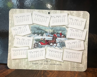 1969 Benson and Bailey Inc Seasonal Calendar