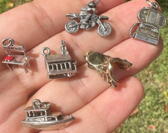 Vintage Silver Charms, Sterling Silver - Etsy