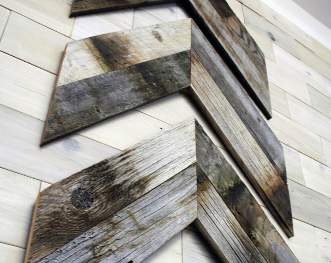 Barn Wood Chevron Wall Decor [set of 3]