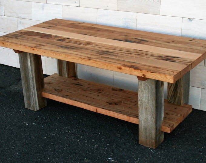 Reclaimed Cedar and Barn Wood Coffee Table | Dichotomy Design