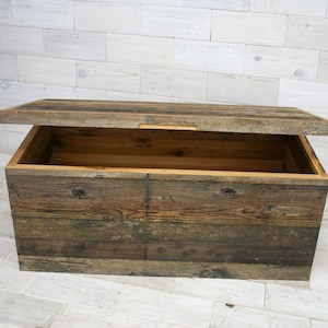 Caja fuerte de madera de granero recuperada