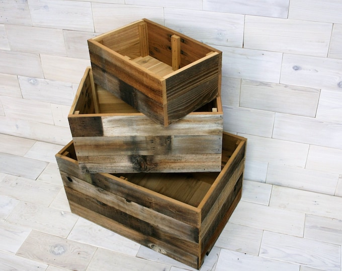 Barn Wood Storage Box | choose your size