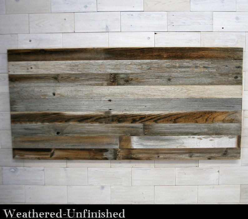 all bed sizes Texture Horizon Design Barn Wood Hanging Headboard Panel
