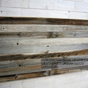 Barn Wood Hanging Headboard or Headboard with Posts |  choose your size  |  Weathered Horizon Design