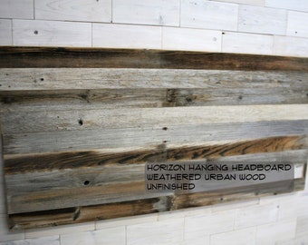 Barn Wood Hanging Headboard or Headboard with Posts |  choose your size  |  Weathered Horizon Design